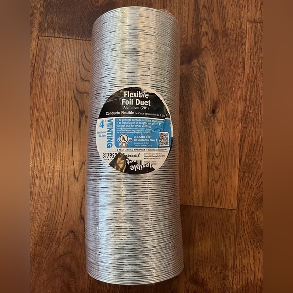 IMPERIAL Aluminum Flexible Foil Duct 4 Inch X 240 Inch 20 Ft Gen Purpose Venting - Picture 4 of 10
